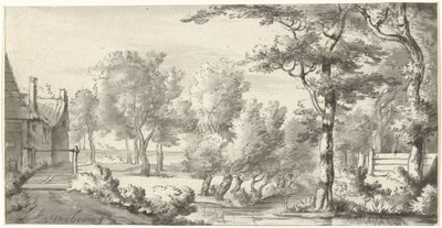 Landschaft mit Bauernhof von Christiaan Josi