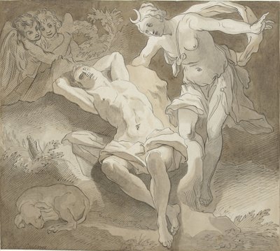 Selene und Endymion von Christiaan Josi