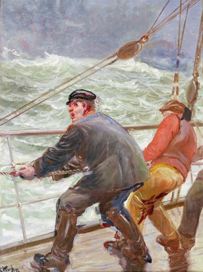 Am Wind segeln von Christian Krohg