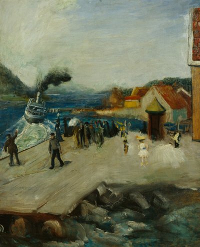 Lehmanns Kai in Drøbak von Christian Krohg