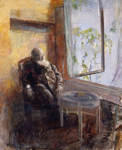 Selbstporträt am Fenster von Christian Krohg