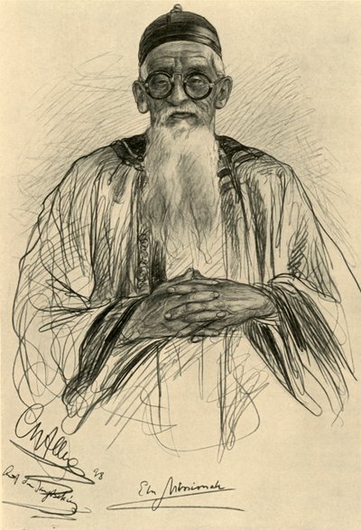 Chinesischer Mann mit Brille, 1898 von Christian Wilhelm Allers