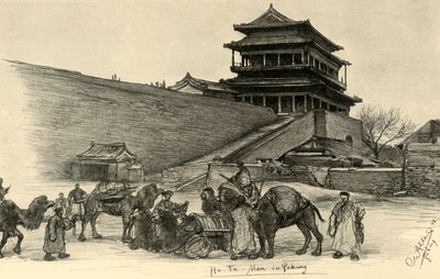 Hatamen-Tor, Peking, China, 1898 von Christian Wilhelm Allers