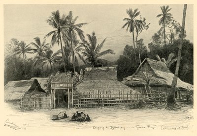 Kampong bei Jomblang, Semarang, Java von Christian Wilhelm Allers