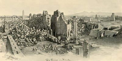 Ruinen der Tempel von Karnak, Ägypten, 1898 von Christian Wilhelm Allers
