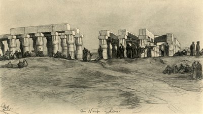 Tempelruinen, Luxor, Ägypten, 1898 von Christian Wilhelm Allers