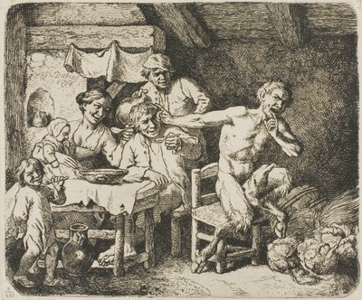Der Satyr im Bauernhaus von Christian Wilhelm Ernst Dietrich