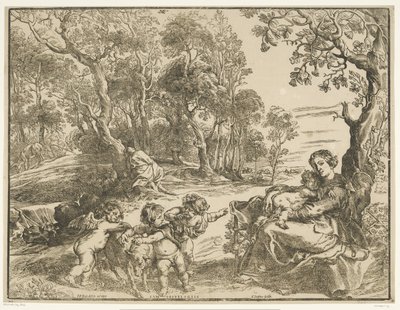 Ruhe auf der Flucht nach Ägypten von Christoffel Jegher