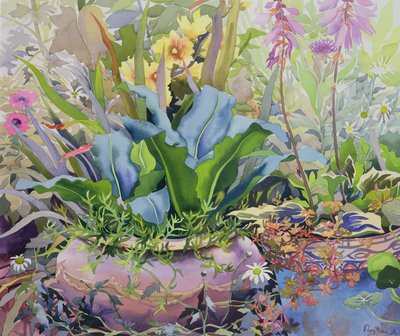 Garten mit Pflanzen, 2000 von Christopher Ryland
