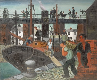 Boote beladen, St. Ives von Christopher Wood