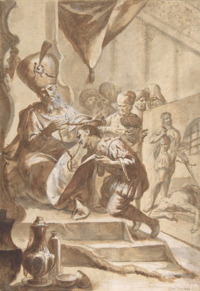 Der belohnte Maler von Circle of Luca Giordano.