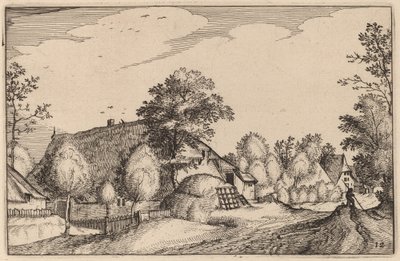 Dorfstraße von Claes Jansz Visscher after Lucas van Doetechum after Master of the Small Landscapes after Johannes