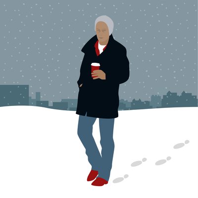 Kaffee im Schnee von Claire Huntley