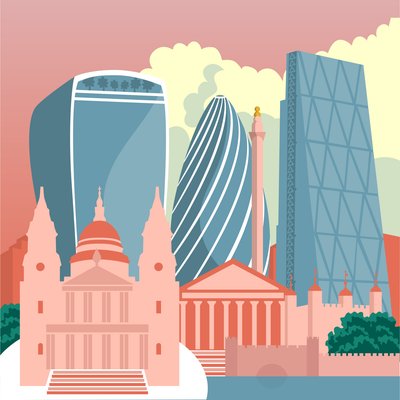 Square Mile Stadtbild von Claire Huntley