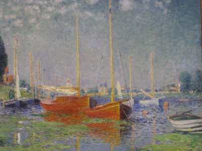 Rote Boote in Argenteuil von Claude Monet