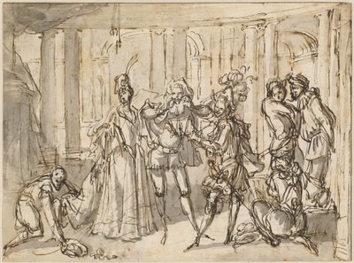 Eine Aufführung der Commedia dell
