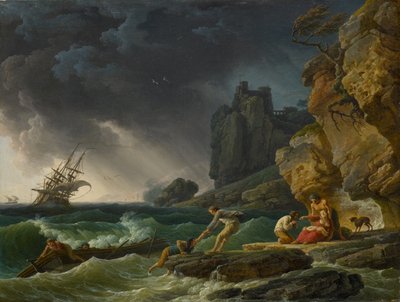 Stürmisches Meer mit Schiffswrack von Claude Joseph Vernet