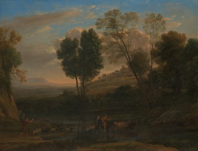 Sonnenaufgang, möglicherweise 1646-47 von Claude Lorrain