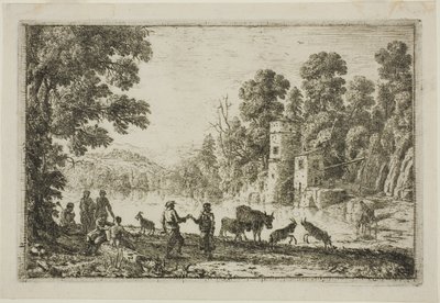 Der Tanz am Flussufer von Claude Lorrain