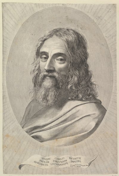 Büste des Heiligen Joseph in einem Oval von Claude Mellan