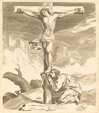 Christus am Kreuz von Claude Mellan