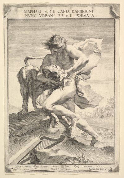 David erwürgt den Löwen, 1631 von Claude Mellan