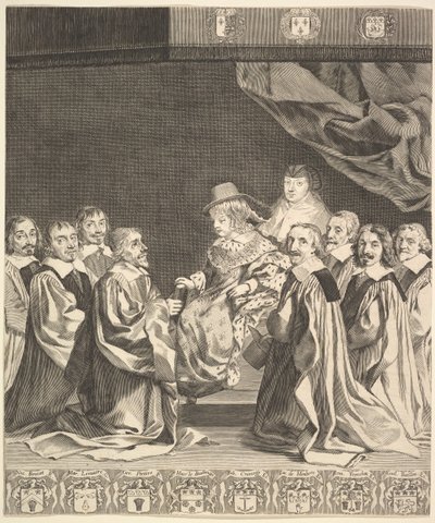 Frontispiz: Les Ordonnances royaux, ca. 1644 von Claude Mellan