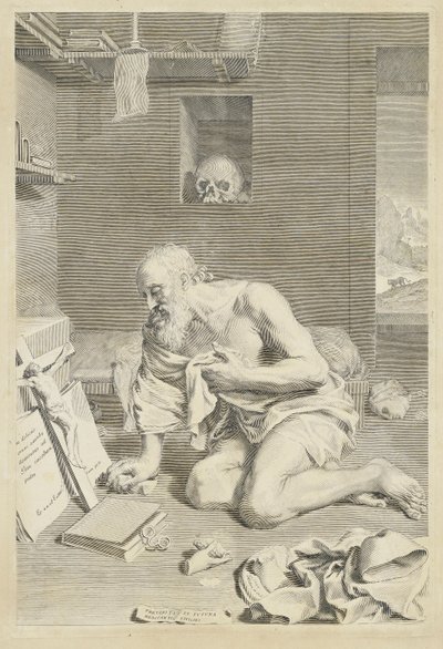 Heiliger Hieronymus von Claude Mellan