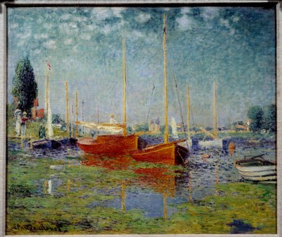 Argenteuil. Zwei rote Segelboote von Claude Monet