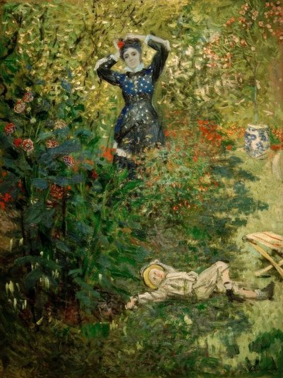 Camille und Jean im Garten von Argenteuil von Claude Monet