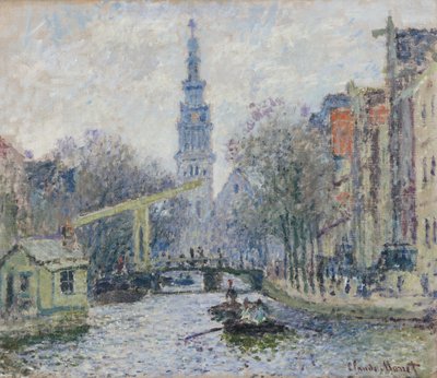 Kanal in Amsterdam, 1874 von Claude Monet