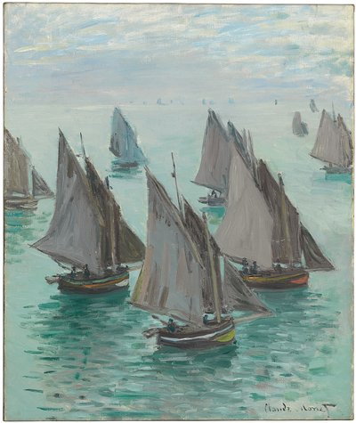 Fischerboote, ruhige See, 1868 von Claude Monet