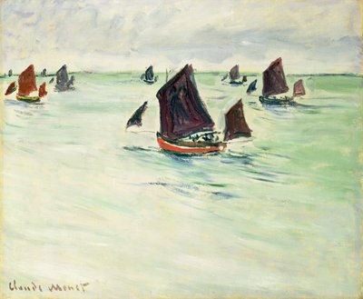 Fischerboote in Pourville, 1882 von Claude Monet