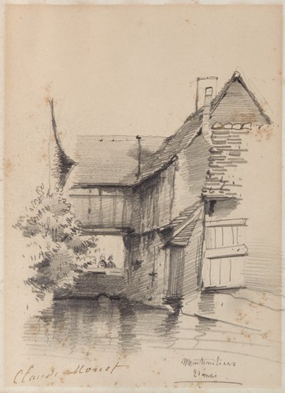 Haus an der Lezarde in Montivilliers, 1857 von Claude Monet