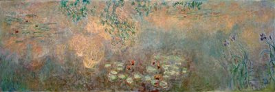 Der Seerosenteich mit Iris von Claude Monet