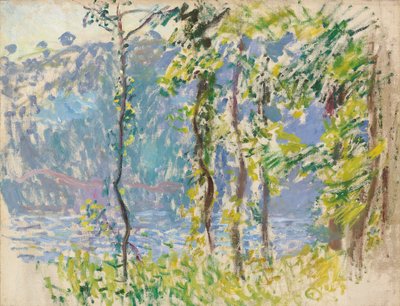 Landschaft bei Villez von Claude Monet