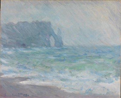 Regenwetter, Etretat von Claude Monet