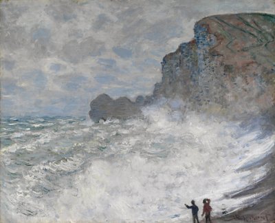 Stürmisches Wetter in Étretat von Claude Monet