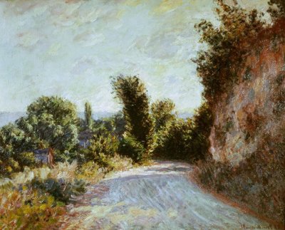 Straße bei Giverny von Claude Monet