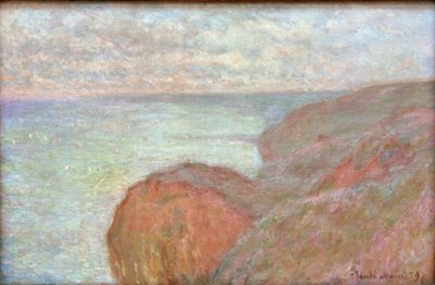 Auf der Klippe bei Dieppe, bewölkter Himmel von Claude Monet