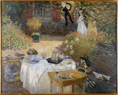 Das Mittagessen, Monets Garten in Argenteuil von Claude Monet