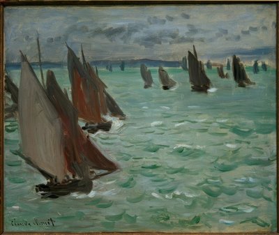 Segelboote auf dem Meer von Claude Monet