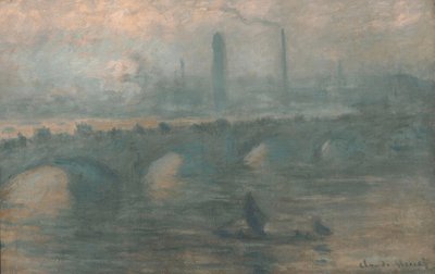 Waterloo-Brücke, nebliger Morgen von Claude Monet