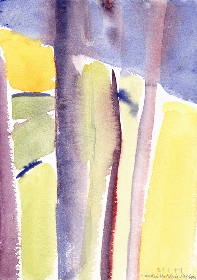 Bäume mit Blick auf den See, 1994 von Claudia Hutchins Puechavy