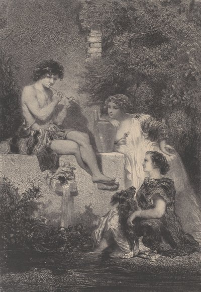 Der Brunnen, ca. 1830-1870 von Célestin Nanteuil