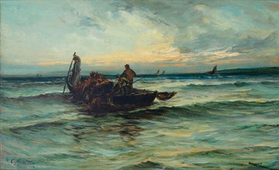 Netze bei Sonnenuntergang einholen von Colin Hunter