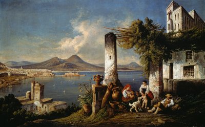 Neapel von Posillipo aus gesehen von Consalvo Carelli