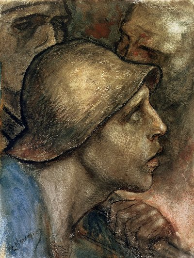 Kopf eines Arbeiters von Constantin Emile Meunier