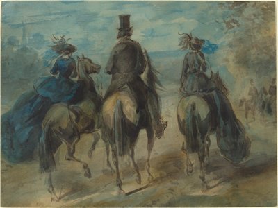 Promenade im Bois von Constantin Guys