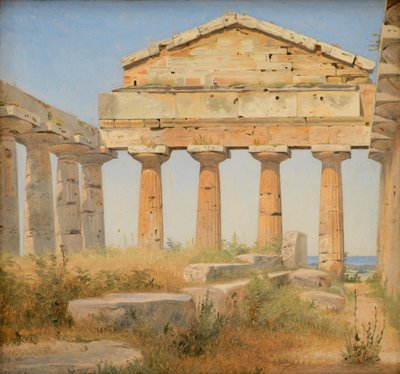 Der Tempel der Athena in Paestum von Constantin Hansen